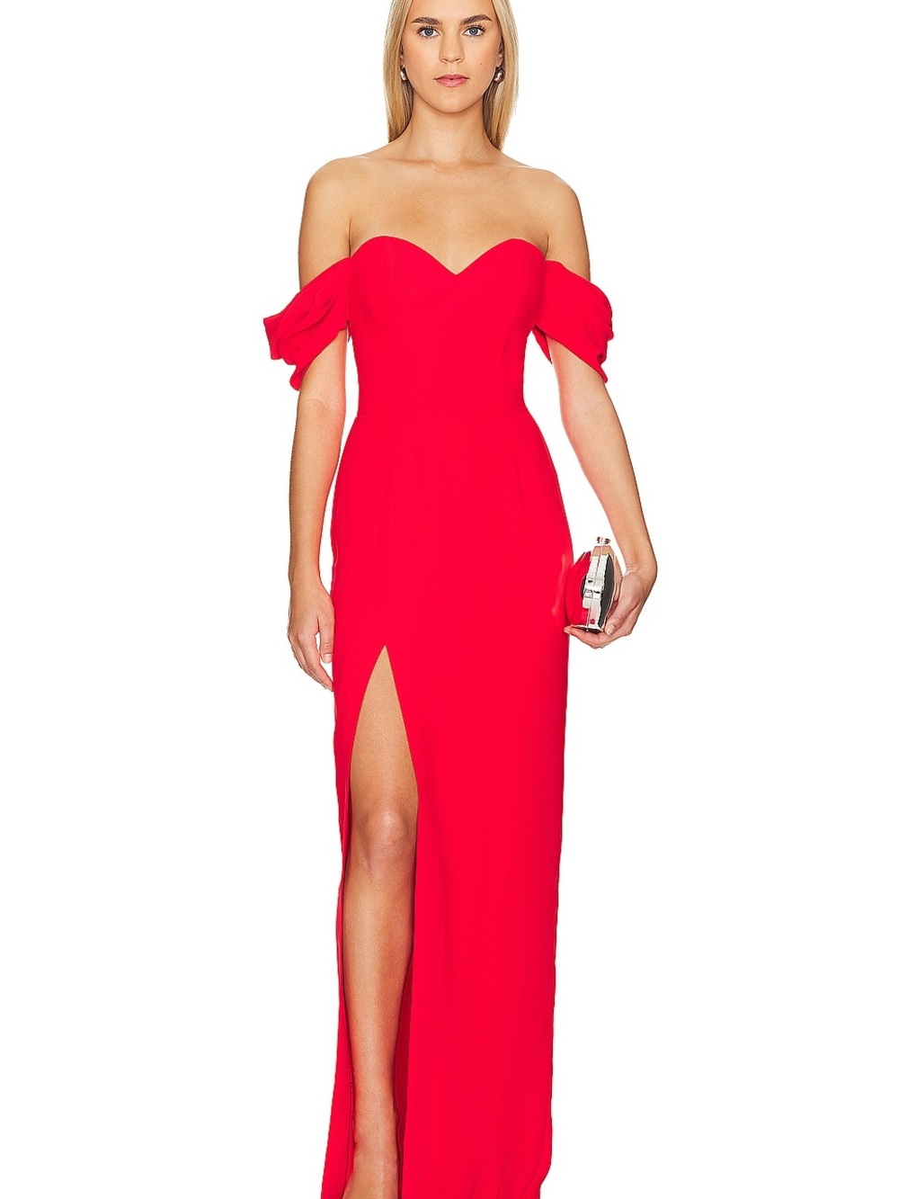 Amanda Uprichard x Revolve Falcon Gown Crimson Size Small *hole sewn under arm*
